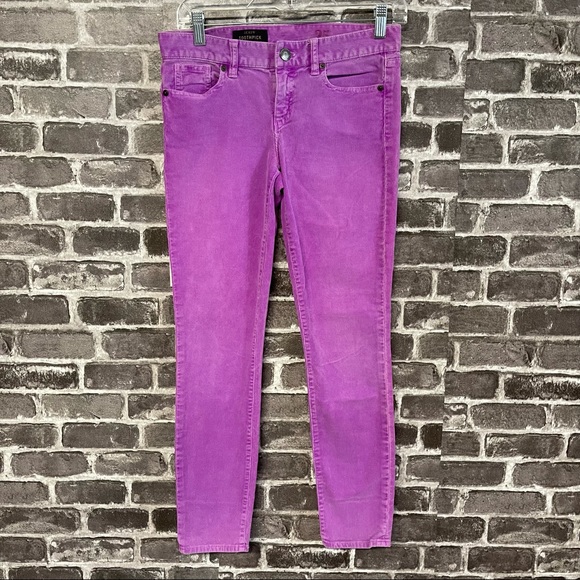J Crew toothpick corduroy skinny jeans purple